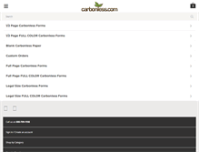 Tablet Screenshot of carbonless.com